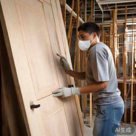 门面清洁均匀刷漆，美观耐用。