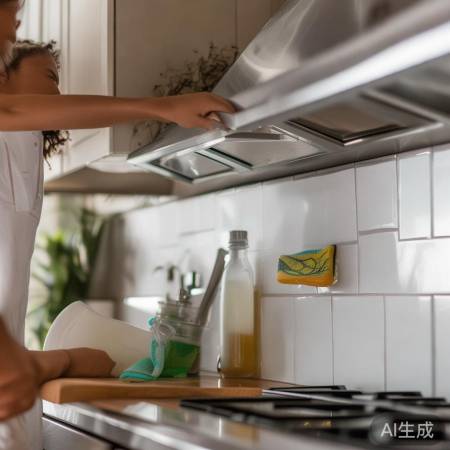 温水和洗洁精轻松清洁油烟机