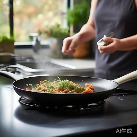 烹饪防油污，不粘锅控火。