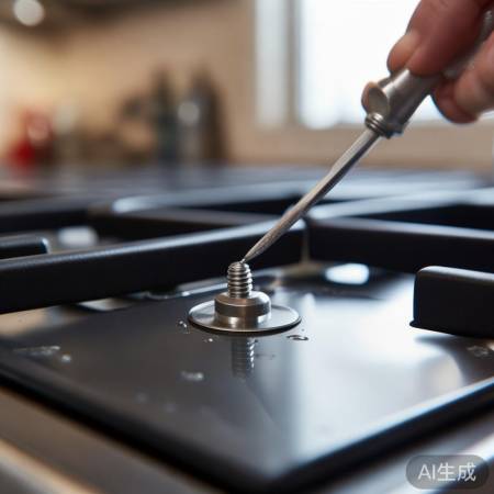 拧下灶面螺丝，轻松拆卸灶面