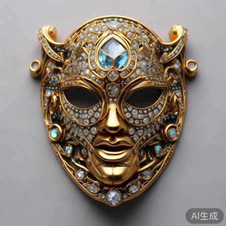 古蜀面具冰箱贴，华丽神秘提醒文