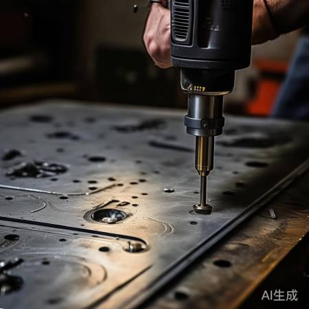 电钻精准打孔，匹配保险柜安装。