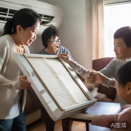 空调滤网每月清，空气更清新。