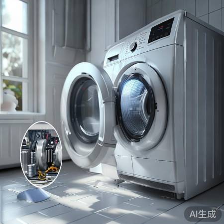 洗衣机灯亮，可能是电容或电机问