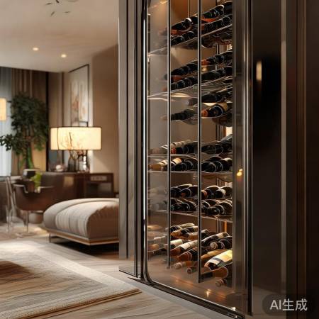 红酒柜变玻璃门，美观又实用！