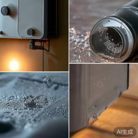 壁挂炉排气泡，检查管道连接严。