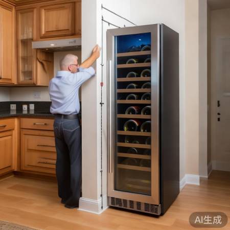 量尺寸选酒柜，大小适中空间宜。