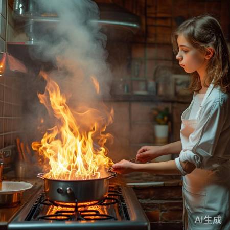 烹饪调火需谨慎，防火为先。