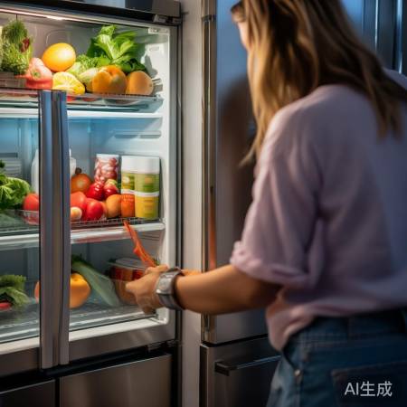 清洁冰箱，食物暂移。