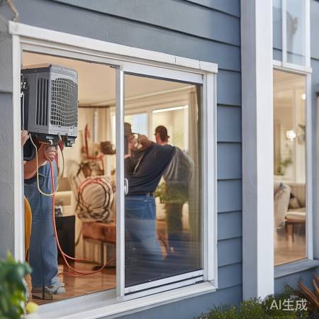 “空气能中央空调安装简便，省空