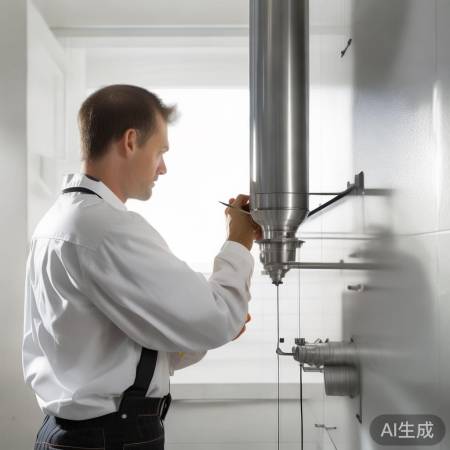 安装烟道，精准钻孔，技术考验。