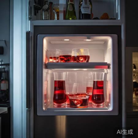 “冰箱高脚杯，饮酒新创意”