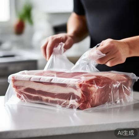 “保鲜膜、保鲜袋双重包装，排骨