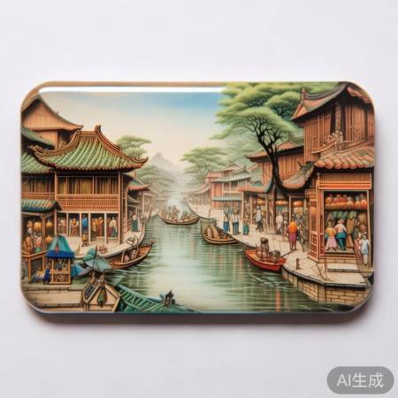 清明上河图冰箱贴，古都繁华缩影