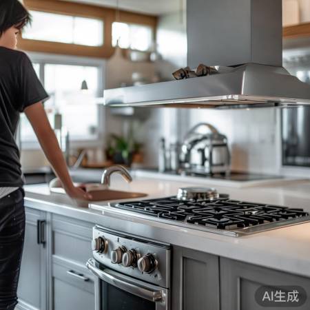 “选油烟机，量厨定型，大小适中