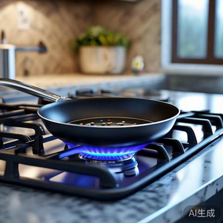 燃气灶烧不粘锅，中小火更耐用