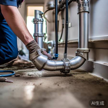 管道坡度1-2，接口牢固防堵塞