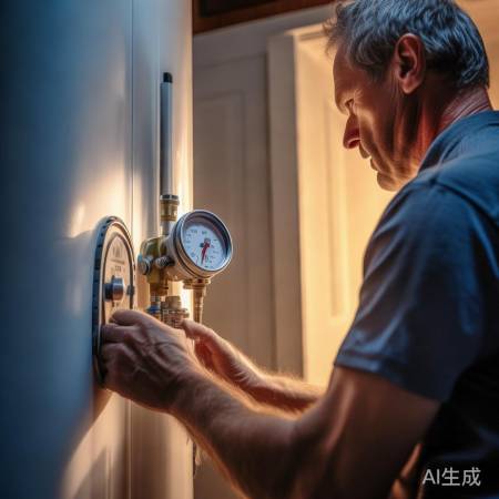 热水器压力，定期检查。