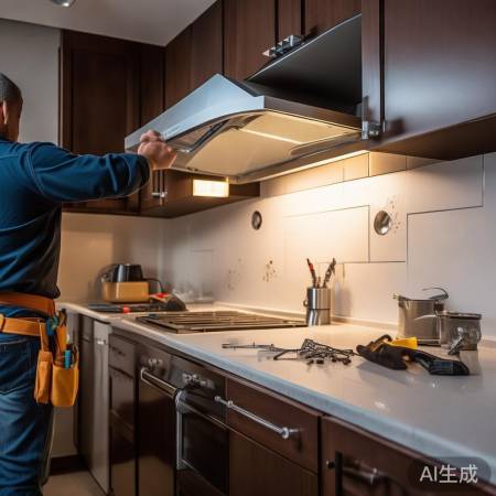 油烟机打孔不对称，施工偏差应对