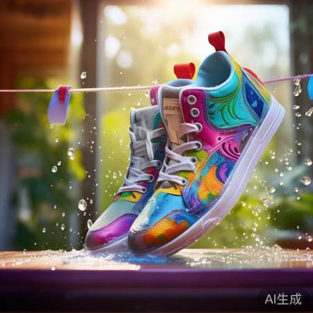 洗衣机鞋子绘画，创作乐趣无穷