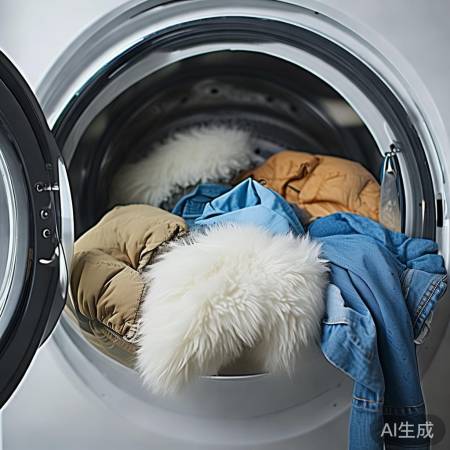 洗衣机洗净羽绒服，洁净无异味