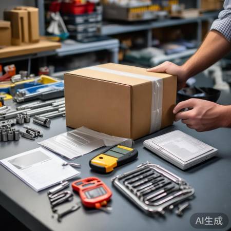 检查空调包装配件，准备安装工具