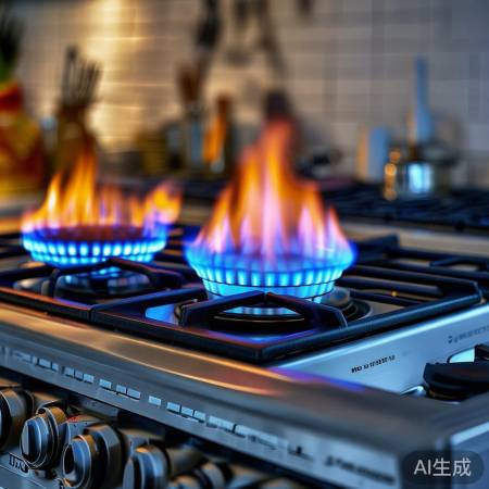 燃气灶火力选适中，火锅炖煮宜大