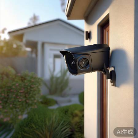家门口安装监控,守护家园安全。