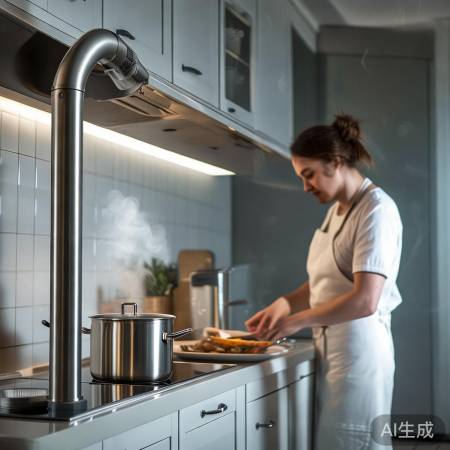 180度烟管,厨房油烟快排无忧