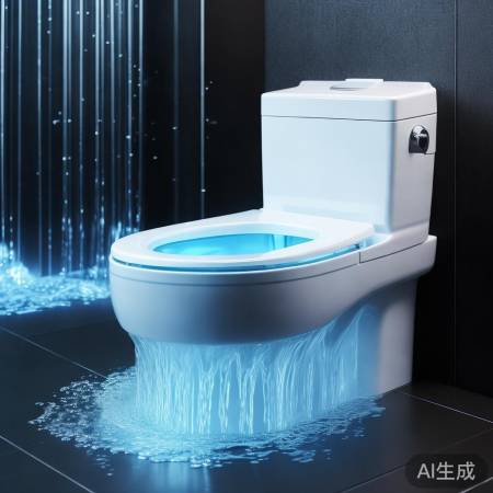 智能脉冲马桶,清洁彻底,细菌无