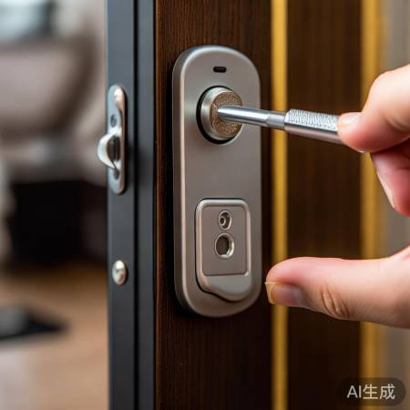 TCL指纹锁调整螺丝，轻松拧松