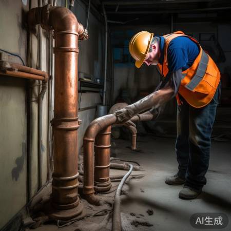 拆旧水管，慎防损油烟机