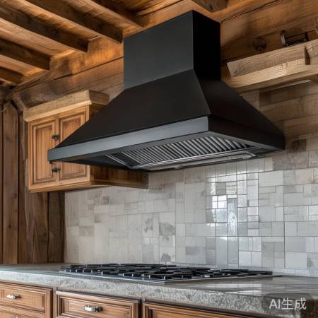 农村灶台下方，经济实惠油烟机