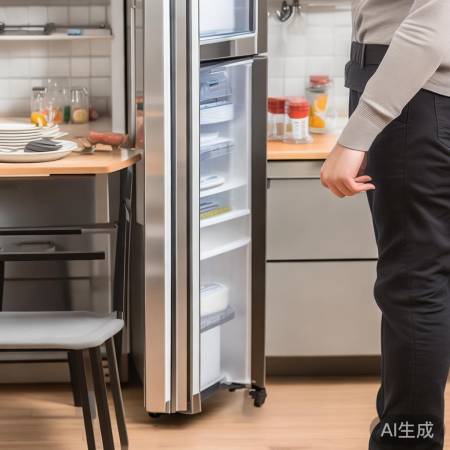 冰箱整洁，折叠餐桌轻放，空间利