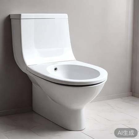 马桶座圈高度适中,水位适宜。