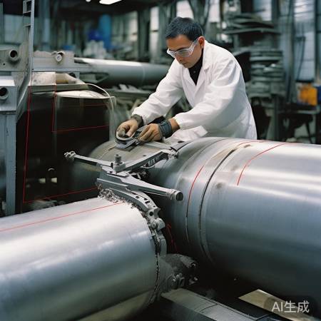 管道切割,垂直光滑,确保密封。