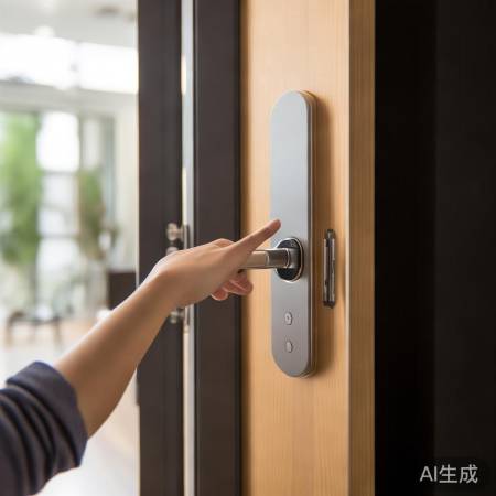 指纹锁测试，门开验证电池换成功