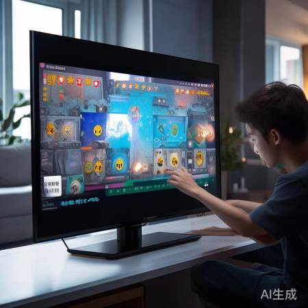 触屏大屏电视，操作便捷，游戏沉