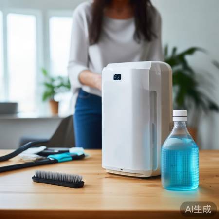 清洁空气主机，工具准备齐全。