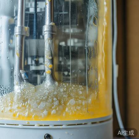 热水器内堵塞，水温波动大。