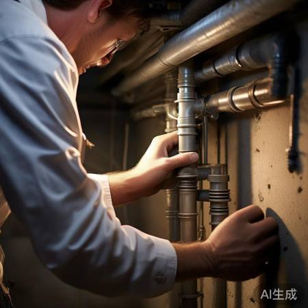 “第六步:装新水管,紧固螺丝。