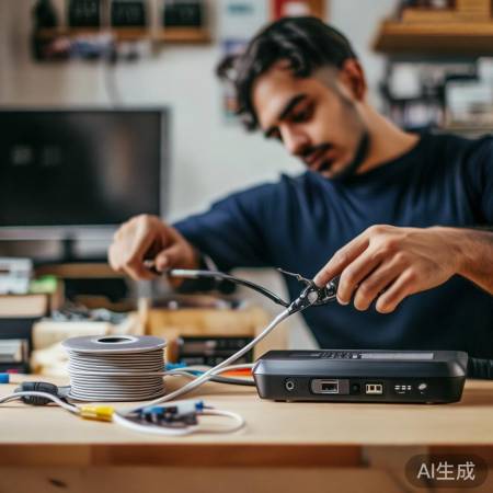 “准备网络线、剪刀、螺丝刀修电