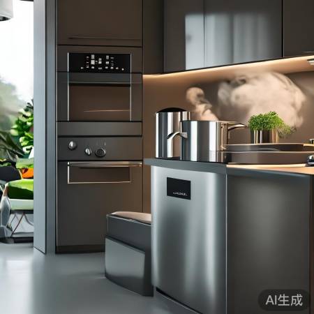 智能油烟机，一键启动，净化厨房