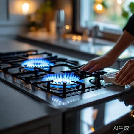 环保集成灶，节能省力清洗。