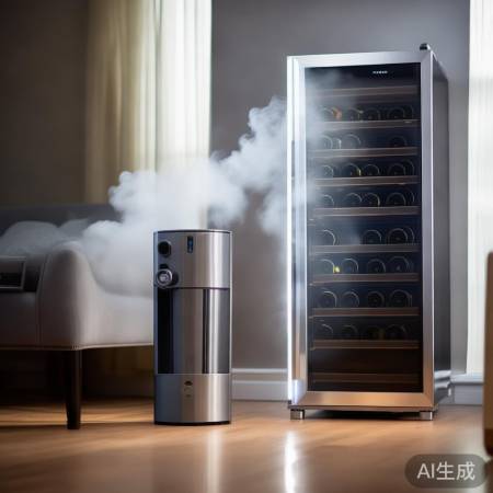 “加湿器辅助调红酒柜湿度，注意