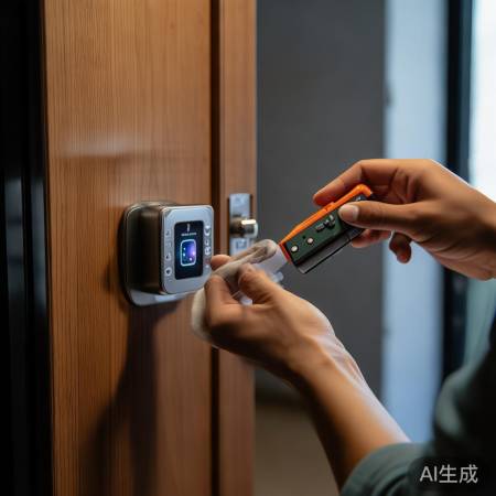 定期检查指纹锁电池，保持清洁灵