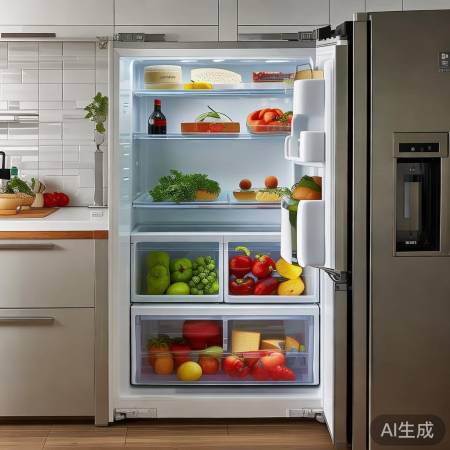 LG冰箱拍照佳，光线充足，美食