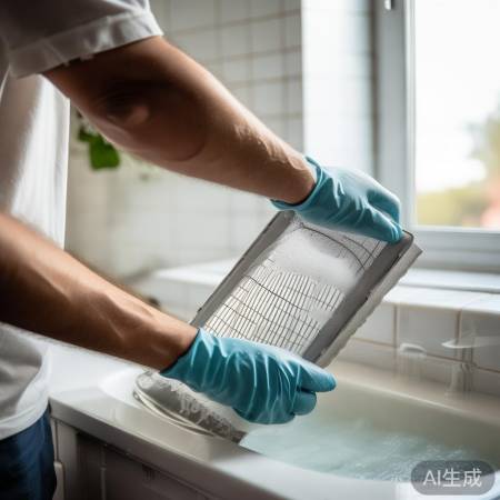 清洗空调滤网，通风顺畅。