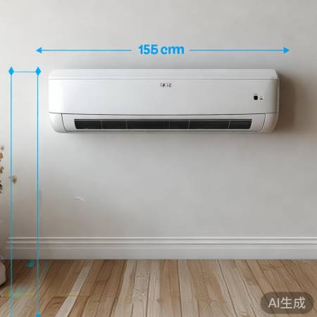空调安装：顶留15cm，底留1