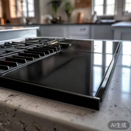 陶瓷面板燃气灶，耐高温易清洁。